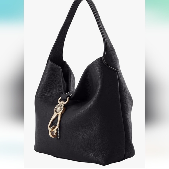 Dooney & Bourke Black Logo Lock Shoulder Bag - Picture 5 of 16